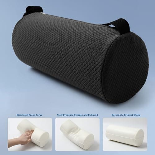 Lumbar Roll Pillow for Lower Back,11Inch Memory Foam Lumbar Support Cushion — view 3