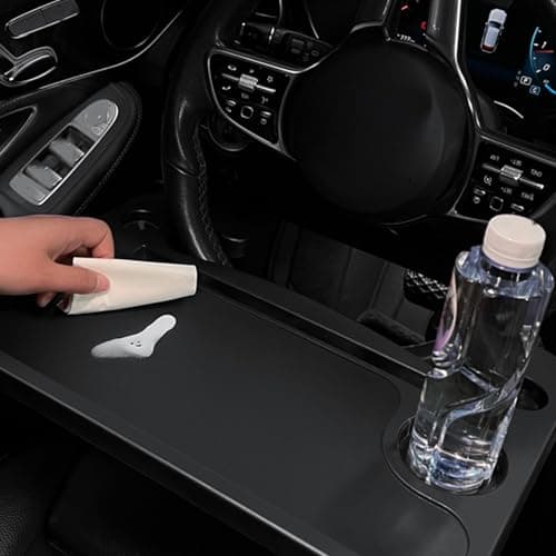 Car Steering Wheel Tray – Multifunction Vehicle Organizer Board, Compact Steering Mounted Table, Laptop Support, Practical Interior Addon For Commuting Breaks Remote Tasks Road Trips — view 3
