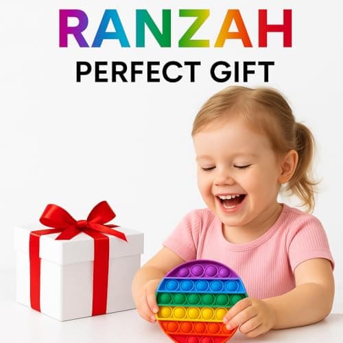 Ranzah Pop Fidget Toy Round Push Pop Bubble Popper Sensory Toy For Kids And Adults Travel Poppet Toy Squishy Toy For Gifts & Parties ADHD Stress & Anxiety Relief Toy Squeeze Toddler Toy (Round) — view 4
