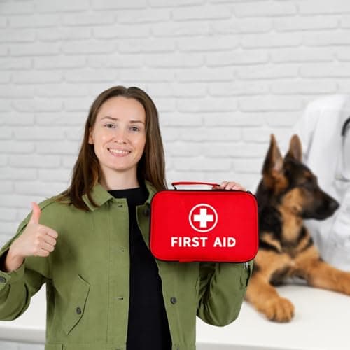 Elite Pet Shop Pet First Aid Kit for Dogs & Cats, 101 Piece Waterproof Emergency Medical Kit with Pet Bowl, Bandages, Trauma Pad & Grooming Tools, Portable Safety Kit for Travel, Home, Car & Camping — view 4