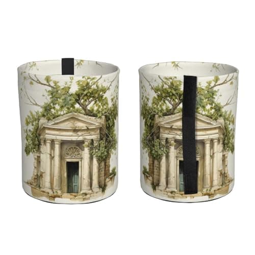 MDATT Antique Building With Roman Olive Branch And Greek Car Trash Can Leak-Proof Organizer For Long Road Trips And Family Vacations — view 2