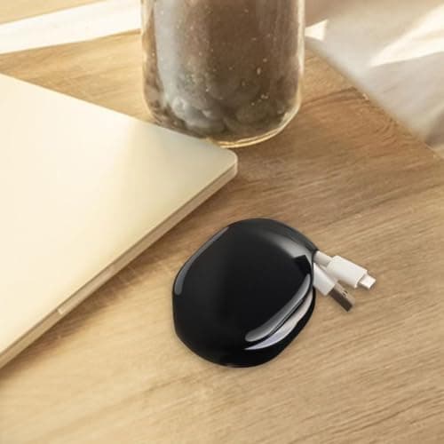 Earphone Cord Winder - Cable Reel, Wire Organizer | Compact Automatic Cord Retractor with Lightweight Build, Digital Cable Storage Device for USB Wire Headphone Desktop Travel Use — view 2