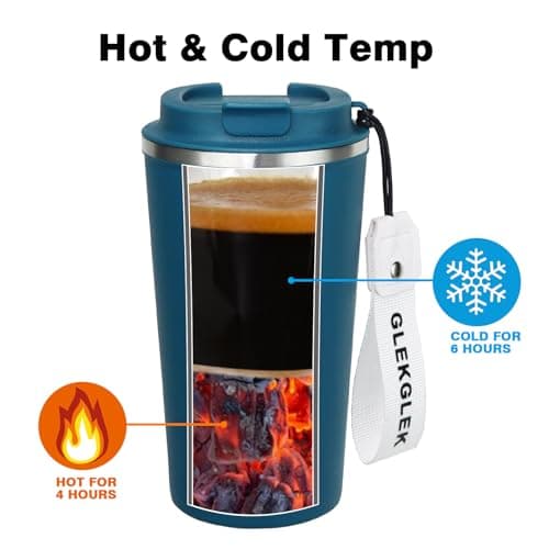 GLEKGLEK Leakproof Travel Mug 500ml, Insulated Coffee Cup — view 2