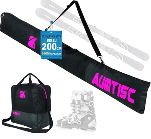 AUMTISC Ski Bag and Boot Bag Combo for 1 Pair of Ski and Boots,Adjustable Length Ski Bag…