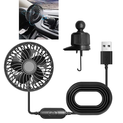Efficiency USB Car Vent Fan Fast Cooling Solution Portable Cooling Clip Fan for Hot Days Road Trip Car Vent Exhaust Coolers — view 2