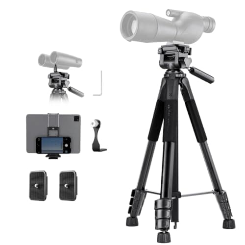 K&F CONCEPT 68'' Compact Lightweight Camera Tripod for Binocular