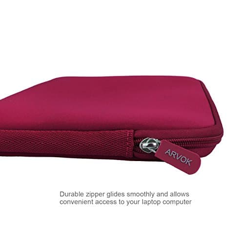 Arvok 17 17.3 Inch Laptop Sleeve Multi-Color Size Choice Case/Water-Resistant Neoprene Notebook Computer Pocket Tablet Briefcase Carrying Bag/Pouch Skin Cover for HP/Dell/Lenovo/Asus/Acer, Wine Red — view 6