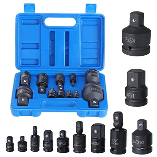 Faankiton 11PCS Impact Socket Adapter and Reducer Set Socket Adapter Set