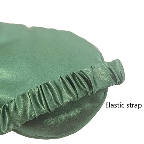 Sleep Mask 100% Mulberry Silk Eye Mask, Blinder for Total Blackout & Zero Pressure,Eye Mask for Sleeping with Travel Pouch & 2 Ear Plugs for Side Sleepers, Men & Women(Green) — view 5