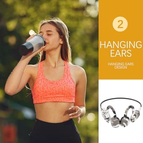 MOBUTOFU Wireless Earbuds G6 Camo Grey Open-ear Headset for Exercise — view 5