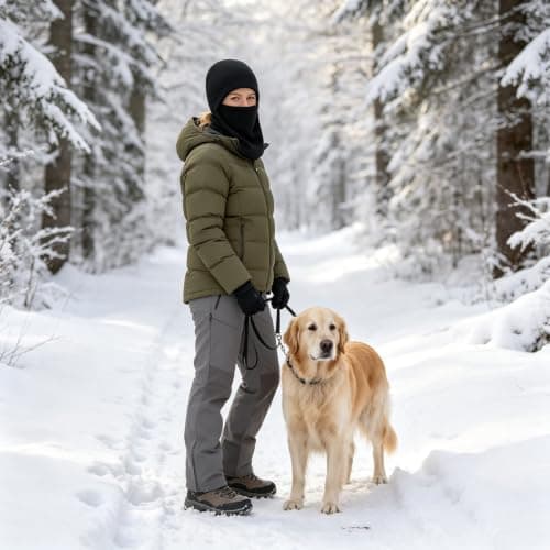Ehuixinsheng Winter Thick Thermal Mask,Black Fleece Neck Warmer Gaiter — view 3