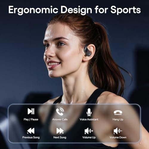 TAGRY Hybrid Active Noise Cancelling Wireless Ear Buds 80 Hrs Playtime Hi-Res Stereo Quality Bluetooth Earbuds with Transparency Mode Headphones Bluetooth Earhooks ANC Earphones for Work — view 6