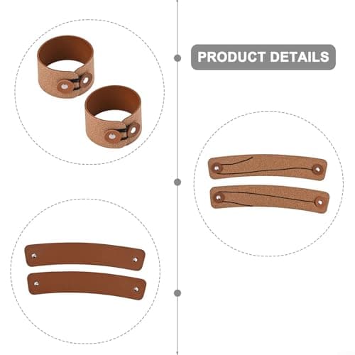 2 Pack Cork And Pu Leather Cup Sleeves Adjustable Reusable Sleeve For — view 6