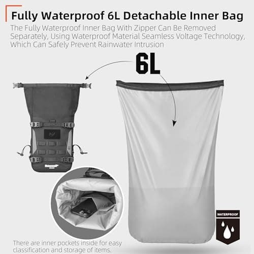 Rhinowalk Motorcycle Crash Bar Bag Waterproof 6L with Shoulder Strap (1pc) — view 4