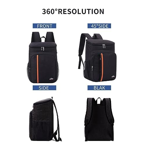 Skexiod Cooler Backpack Insulated Lunch Bag 18L Large Capacity Waterproof Picnic Backpack Womens Mens Hot/Cold Freezer Bags Food Container for Travel/Hiking/Beach/School/Camping/BBQ — view 6