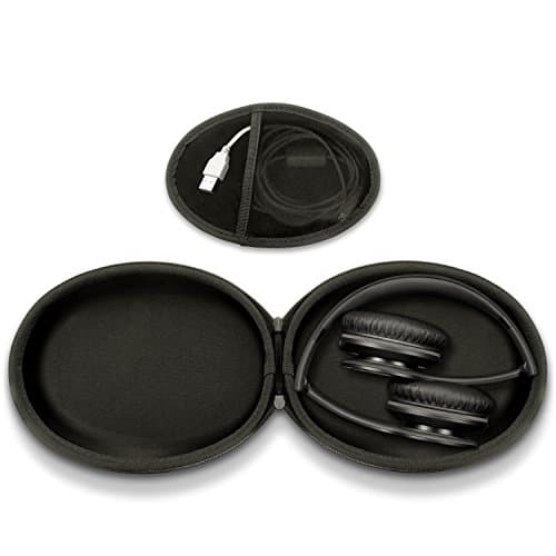 iGadgitz U5415 -EVA Zipper Carrying Hard Case Compatible for Over-Ear Foldable Headphones -Black — view 3