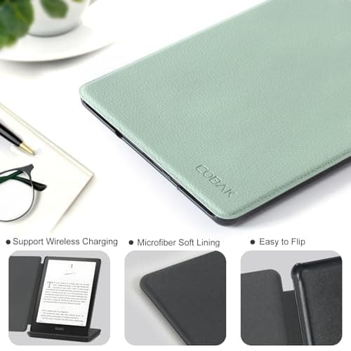 CoBak Case for 7" Kindle Paperwhite 12th Gen 2024 & Colorsoft, Matcha Green — view 3