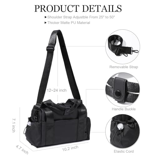 Bucosd Small Gym Bag for Women, Mini Crossbody Gym Duffle Bag with Wet Compartment, Carry on Gym Tote Bag for Workout Dance Sport Travel, Mini-Black, Mini, Fashion — view 4