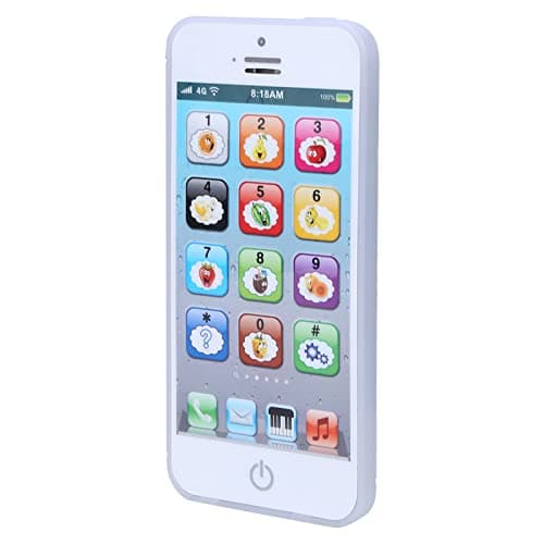 ASHATA Child English Learning Phone Toy for Early Development (White) — view 3