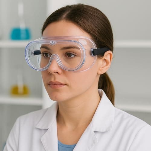 HowseHold Safety Goggles (Pack of 8) Anti Fog Protective Safety Glasses Chemical Splash Resistant Clear Eye Protection for Home Lab Workplace Comfortable Strap — view 5