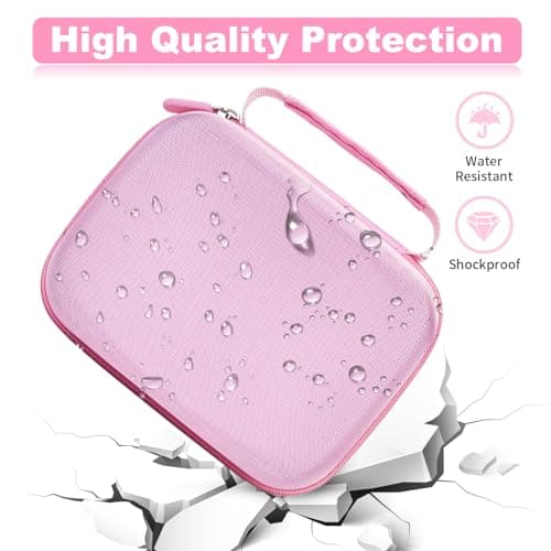 Hikkon Kids Camera Case Fit for Hangrui/Dylanto/GREENKINDER/GKTZ/Gofunly/HiMont Digital Camera Toy,Portable Instant Camera Storage Holder Organizer Bag (Case Only) - Pink — view 5