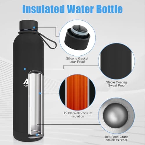 flintronic 1000ml Insulated Water Bottle, Keeps Drinks Cold 24 Hrs/Hot 12 Hrs, Stainless Steel, Sports Flask, BPA Free — view 4