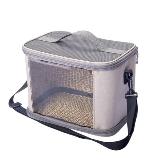 Haimusan Bird Carrier Bag Bird Travel Cage, Indestructible Stainless Steel Mesh Backpack for Parrot, Portable Bird Travel Bag, Pet Transparent Breathable Travel Cage (Grey) — view 6
