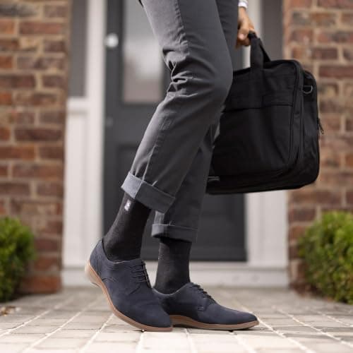 HEAT HOLDERS Ultra Lite - 4 Pair Multipack Mens Thermal Socks | Ultra Thin Warm Socks for Dress Socks in Winter (6-11, Navy) — view 2