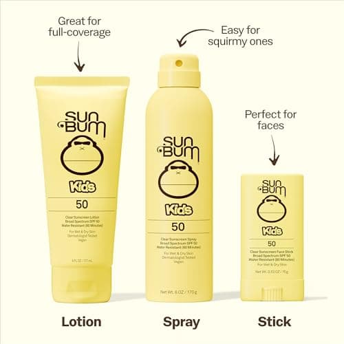 Sun Bum Kids SPF 50 Clear Sunscreen Face Stick | Wet or Dry Application | Hawaii 104 Reef Act Compliant (Octinoxate & Oxybenzone Free) Broad Spectrum UVA/UVB Sunscreen | 0.53 oz — view 5