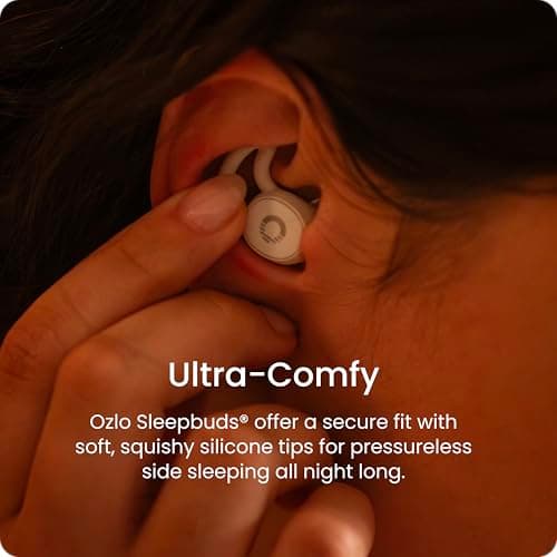 Ozlo Sleepbuds and Travel Case Bundle | Advanced Noise-Masking Sleep Earbuds - Comfortable Side Sleeper Headphones - Science-Backed Sleep Sounds - Secure Hard Case — view 5