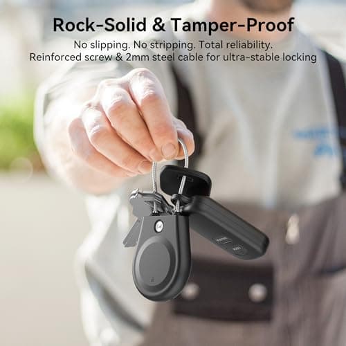 for AirTag Holder (1st & 2nd Generation) Airtag Lock Case with Wire Cable — view 2