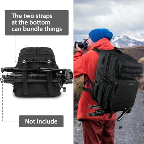 YOREPEK Military Tactical Travel Backpack, 45L Army Rucksack with Molle — view 6
