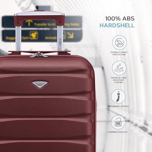Flight Knight 55x35x25 Cabin Luggage for KML,Carry On Suitcase Approved for 35 Airlines, EasyJet, Maximum Size for Air France - Lightweight Small Durable Cabin Bag, ABS Hard Shell, Hand Luggage — view 5