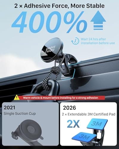 YOSH for Magsafe Car Mount Charger Magnetic Phone Holder Wreless Charger — view 6