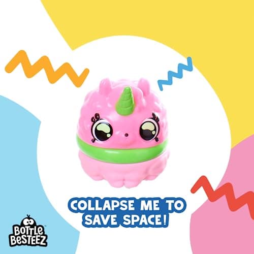 Bottle Besteez: Kool Kitten - Pink | Collapsible 360ml Reusable Bottle | Drip Resistant & Leakproof Kids Water Bottle | Ideal for Back to School | BPA Free — view 4