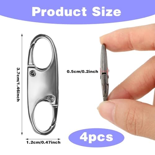 Mabor Zipper Clips Anti Theft Deterrent, 4 PCS Small Zip Puller Locks — view 3