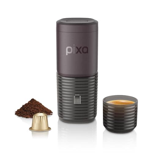 WACACO Pixapresso Coffee Machine Electric & Portable, Dark Burgundy