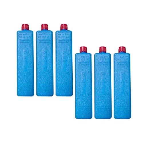 KIXZSAZ Multi-Purpose Cooling Ice Packs And Boxes Efficient Food Storage During Travel And Family Road Trips And Coolers. Features Rubber Plug And Aluminum Cap For Leak Sealing.