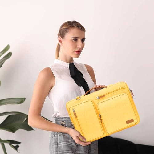 MOSISO Laptop Case 16 inch, 15.6 inch Laptop Bag Men Women, Yellow — view 2