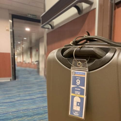 Cruise On Royal Caribbean Cruise Luggage Tag Holder (4 Pack) – Fits All Royal Caribbean Ships, Durable Travel ID Holders for 2026-2027 Cruises, Clear Waterproof Cruise Essentials — view 6