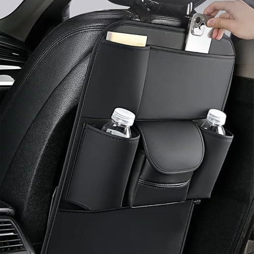 Tktouci Backseat Car Organizer Multi-pocket PU Leather Automotive Holder — view 2