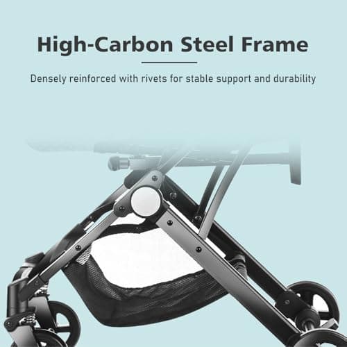 Blendra Baby Stroller FoldableTravel Pram Pushchair with Adjustable Seat — view 3