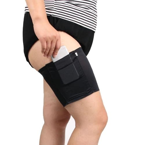 Thigh Sock Strap - 68cm Thicken Garter | Spandex Non-Slip Concealed, Hidden Thigh Wallet With Pockets For Phone Cash And Cards Breathable Security Purse For Travel Weddings And Party — view 4