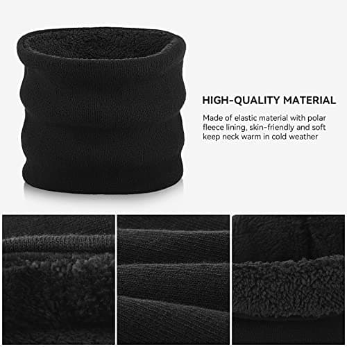 OZERO Men's 3 Piece Winter Hat Scarf and Gloves Set for Work and Dog Walks — view 6