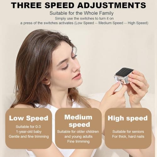 Automatic Nail Clipper 3-Speed Professional Pedicure Grinder — view 4