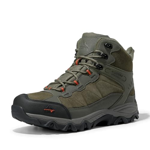 NORTIV 8 Men's Waterproof Lightweight Walking Boots,Size 10,Army Green
