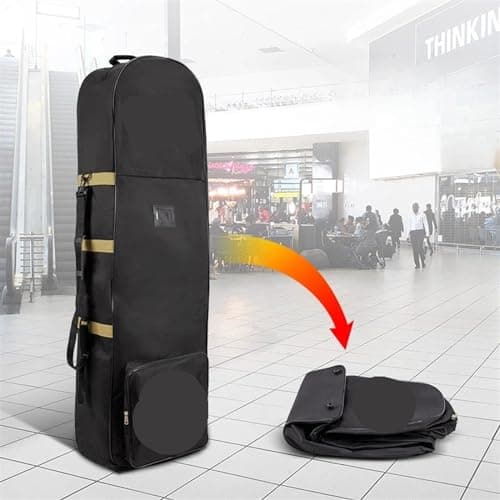 L6NqIAG Oxford Cloth Golf Travel Plane Bags Golf Aviation Bag with Wheel Golf Travel Bag(Pink HKB002) — view 5