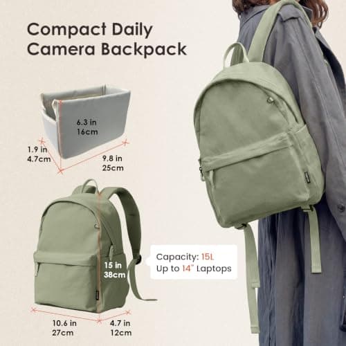 TARION Casual Camera Backpack 15L Small Urban Photography Bag Side Access — view 6