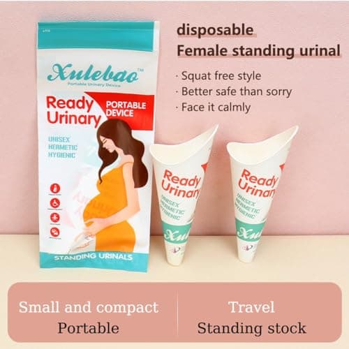 Foldable disposable Urinal for Women, Female Urinal for PIPI Standing (50) — view 3