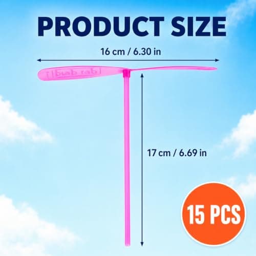 Hand Rub Flying Propellers 15 Pcs - Retro Bamboo Dragonfly Activity Props — view 2